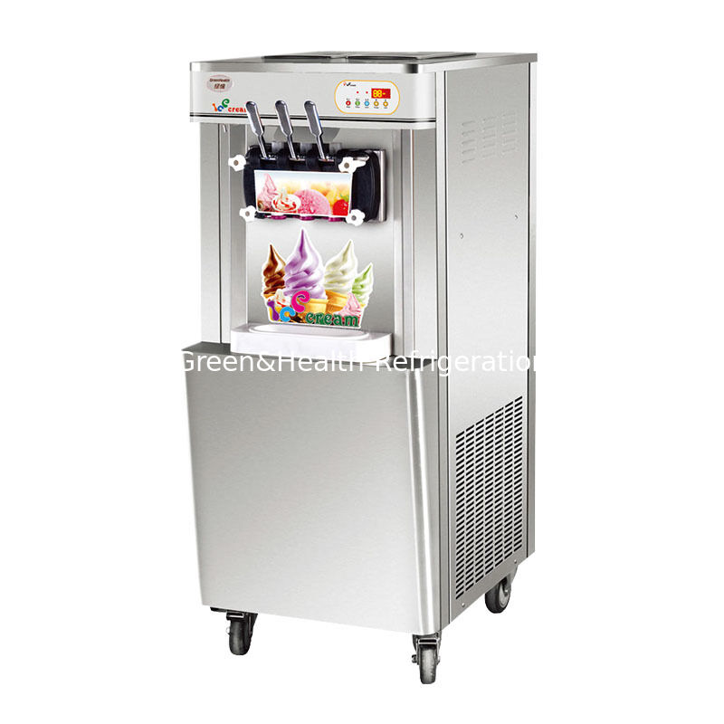22L Capacità 3 Sapore Acciaio inossidabile Commerciale Soft Serve Ice Cream Maker Machine