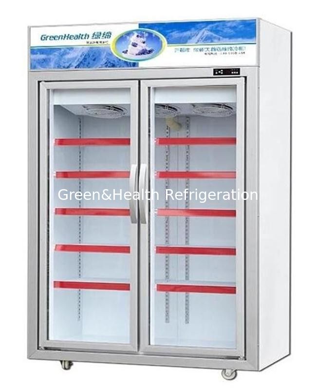 Frigorifero dritto dell'esposizione dell'esposizione del supermercato commerciale di alluminio di lusso del congelatore/2 porte