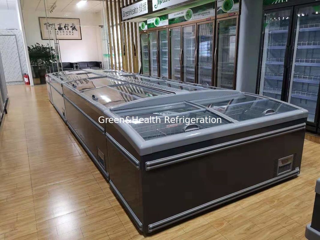 Frigo commerciale di colore bianco Cesto congelatore con porta laterale per supermercato