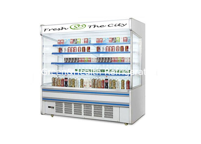 Attrezzatura di refrigerazione aperta del refrigeratore di Multideck della frutta di colore del nero di ipermercato