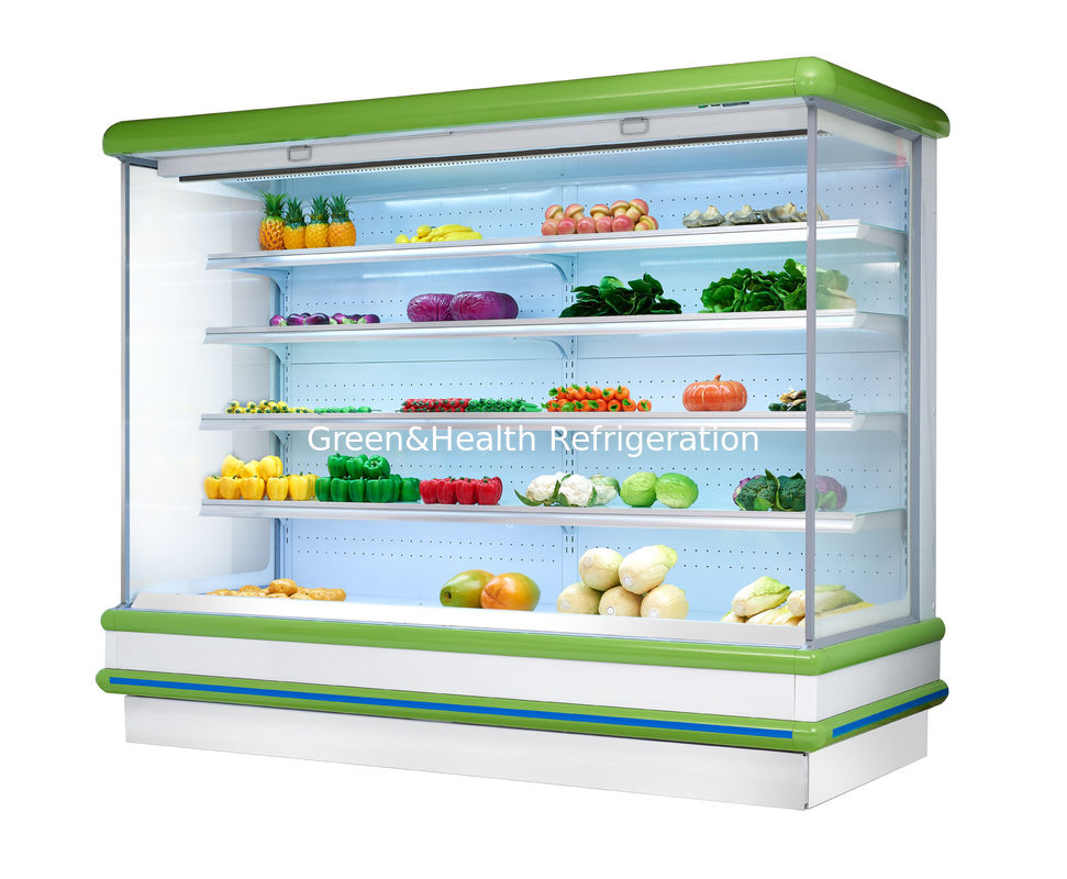 Il frigorifero alimentabile della multi esposizione aperta della piattaforma della frutta del supermercato inserisce il tipo refrigeratore senza coperchio dell'esposizione
