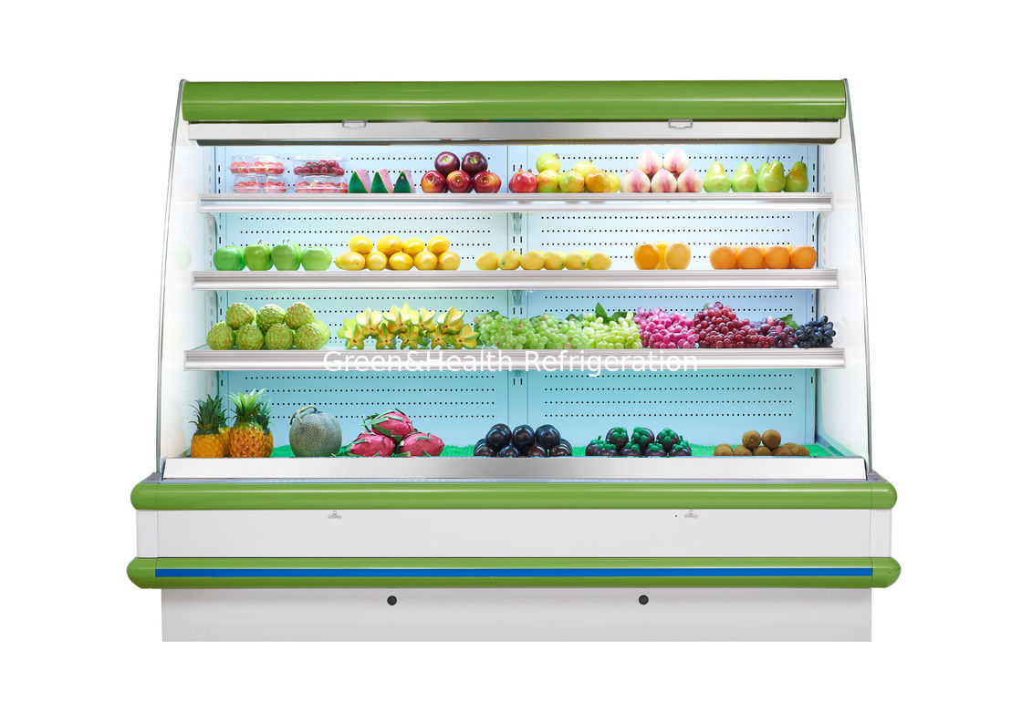 Il frigorifero alimentabile della multi esposizione aperta della piattaforma della frutta del supermercato inserisce il tipo refrigeratore senza coperchio dell'esposizione
