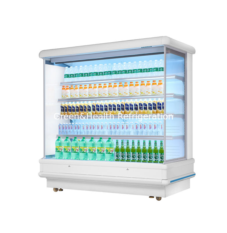 Il frigorifero alimentabile della multi esposizione aperta della piattaforma della frutta del supermercato inserisce il tipo refrigeratore senza coperchio dell'esposizione