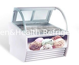 Rosso Verde Nero Colore Curva Porta Scorrevole Display gelato Congelatore