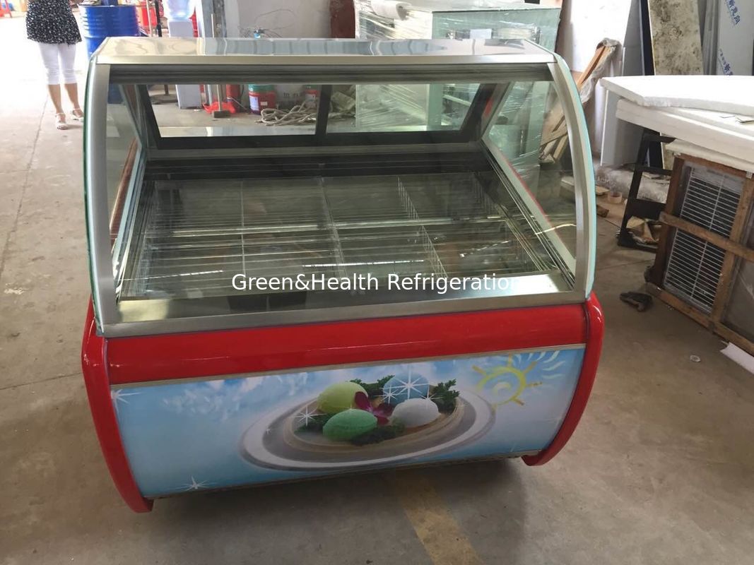 Vetrina gelato da banco con vetro antiappannamento Compressore Danfoss e raffreddamento ad aria dinamico