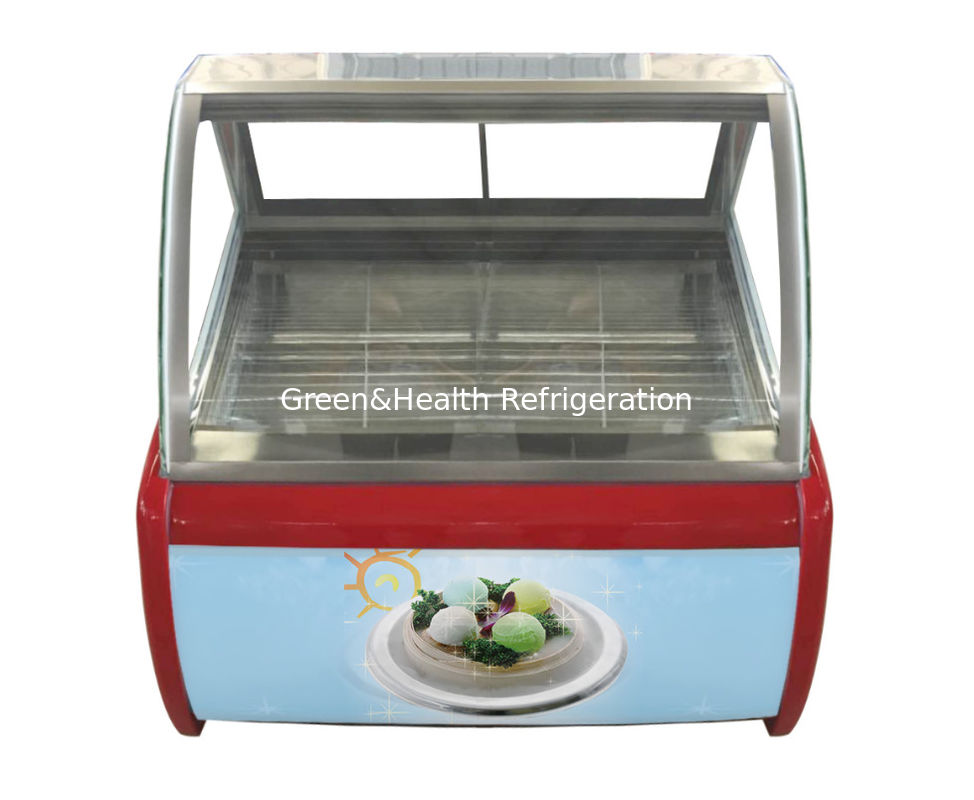 Vetrina gelato da banco con vetro antiappannamento Compressore Danfoss e raffreddamento ad aria dinamico