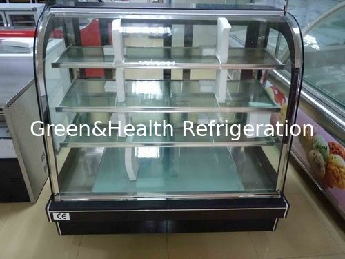 Frigorifero commerciale per display di torte con sistema di raffreddamento da ventilatore a compressione Danfoss e display a 2 + 1 strati per panetterie