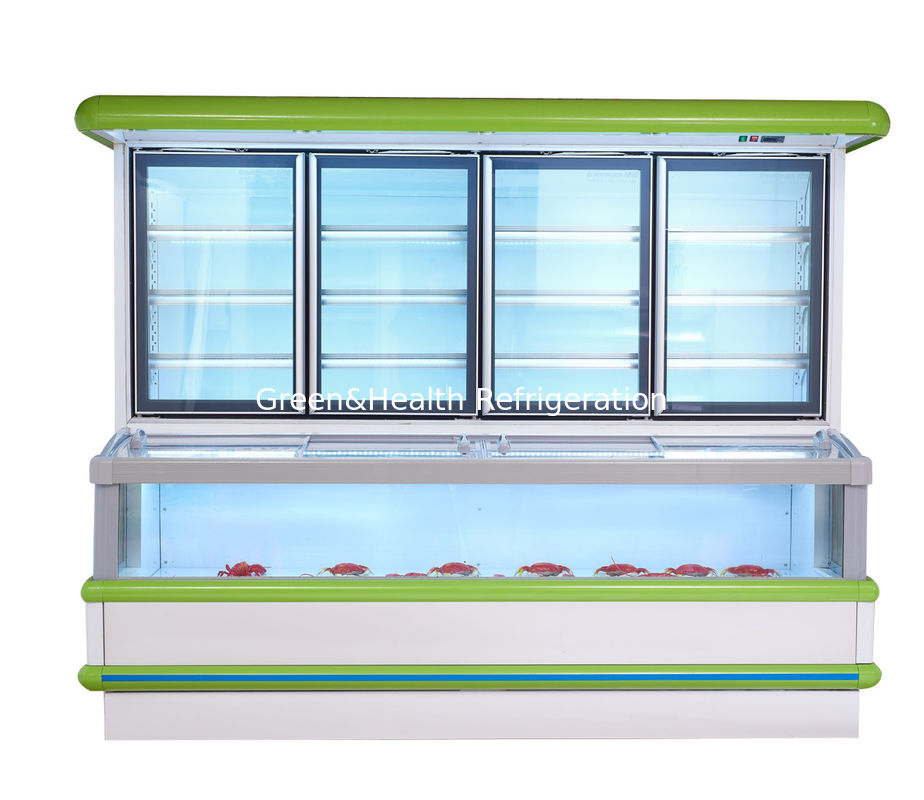 Combinato Refrigeratore Congelatore Commerciale con Sbrinamento Automatico Compressore Danfoss e Illuminazione a LED per Esposizione Verdure Ristorante