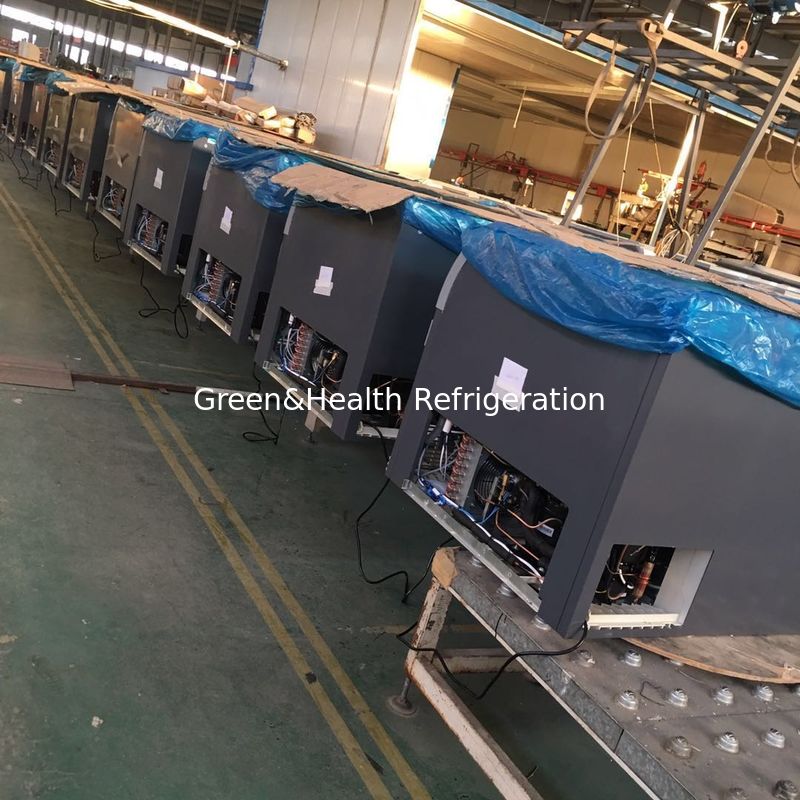 1.9m Commercial Island Display Freezer con luce a LED e refrigerante R404a 2100x890x890mm Chest Freezer