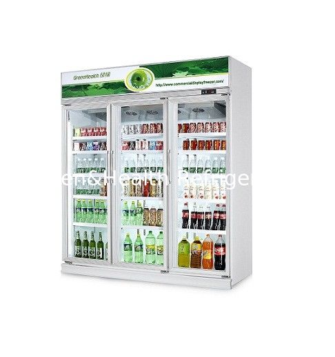 GreenHealth LG-1000W Frigorifero Commerciale per Bevande Analcoliche a 3 Ante, Unità Top-Mount, 0–10°C
