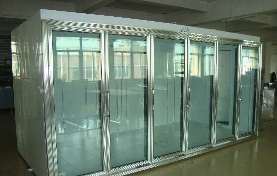Compressore di carico di Copeland del sistema remoto di Capaciy del congelatore di vetro della porta del lato posteriore grande
