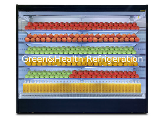 Sistema remoto ad angolo destro Commerciale open front multi deck display chiller