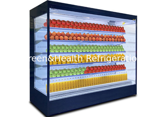 La refrigerazione veloce Multideck commerciale visualizza Front Chiller Low Noise aperto