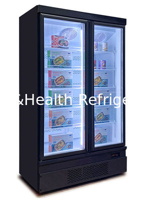 Colore nero 1 frigorifero di vetro del supermercato del congelatore della porta 2 3 per conservazione degli alimenti