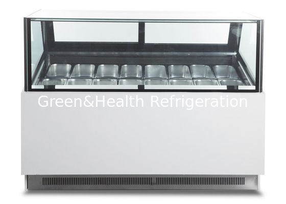 Vetro quadrato sapori della vetrina 16 dell'esposizione del gelato da -22 gradi per Gelato