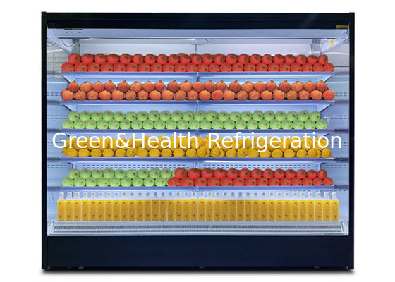 Sistema doppio di Manica dell'aria del refrigeratore aperto dritto commerciale dell'esposizione dei 2,5 tester