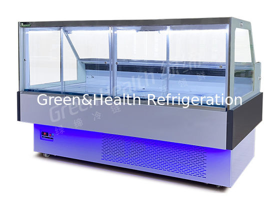 La ghiottoneria bianca di Front Open Sliding Glass Door visualizza il refrigeratore con il compressore di Danfoss