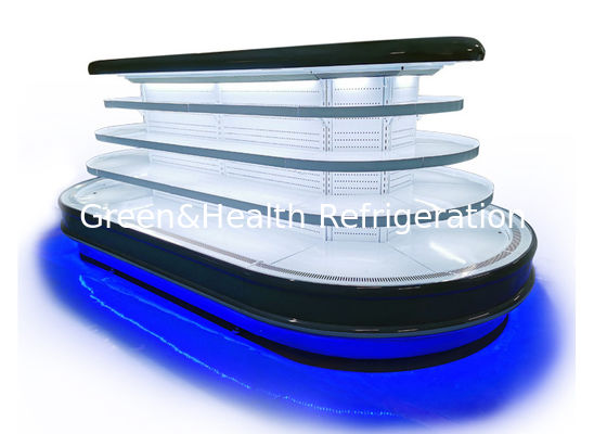 Refrigeratore commerciale dell'esposizione dell'isola del giro di Multideck per gli ortaggi da frutto del supermercato