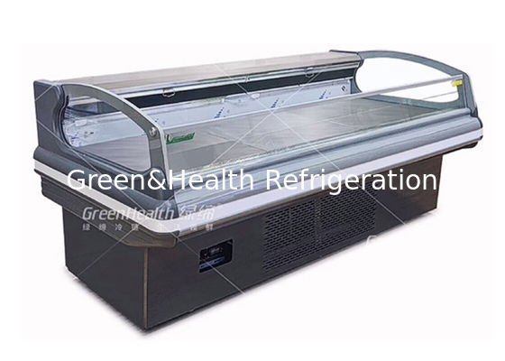 Congelatore congelato commerciale dell'alimento del frigorifero aperto dell'esposizione della carne fresca