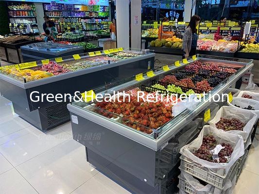 Tipo aperto superiore refrigeratore orizzontale commerciale della frutta e di verdura dell'esposizione