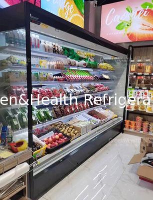 Refrigeratore aperto per apparecchiature di refrigerazione in piedi di grandi dimensioni con più piattaforme