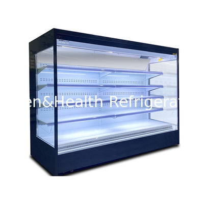 Refrigeratori commerciali verticali di grandi dimensioni a ponte aperto per bevande e frutta