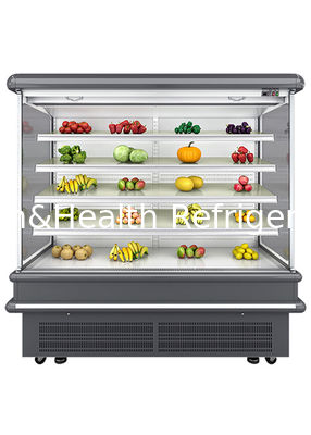 2.5m Supermercato Multi Deck Open Chiller con raffreddamento dinamico del ventilatore e defrost automatico per il frigorifero a muro