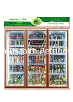 452L luce commerciale del dispositivo di raffreddamento della bevanda LED nessun refrigeratore verticale dell'esposizione dei succhi di gelo per l'ipermercato
