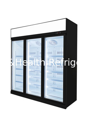 Congelatore con display in vetro Hyper Market riscaldato a tripla porta verticale 220V 1450L