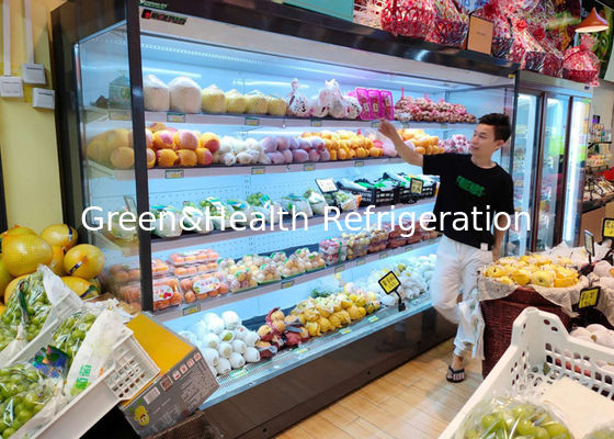 frigorifero aperto dell'esposizione del latte delle bevande di Multideck del congelatore commerciale a basso rumore dell'esposizione 3600W per il negozio