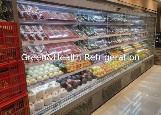 Refrigeratore aperto di verdure dell'esposizione del congelatore commerciale dell'esposizione dello scaffale regolabile 3600W