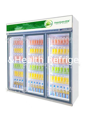 2 / Refrigeratore commerciale dell'esposizione di 3 porte con il compressore 1008L dell'invertitore