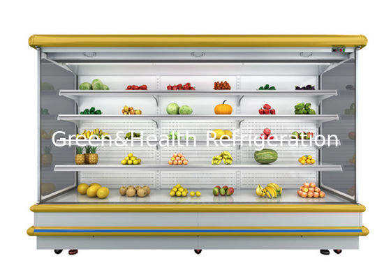 Congelatore di verdure aperto dell'esposizione del refrigeratore R404a 2831L di Multideck di stile europeo