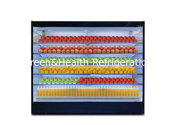 Tappi nel refrigeratore aperto verticale di Multideck per frutta 4 strati dello scaffale
