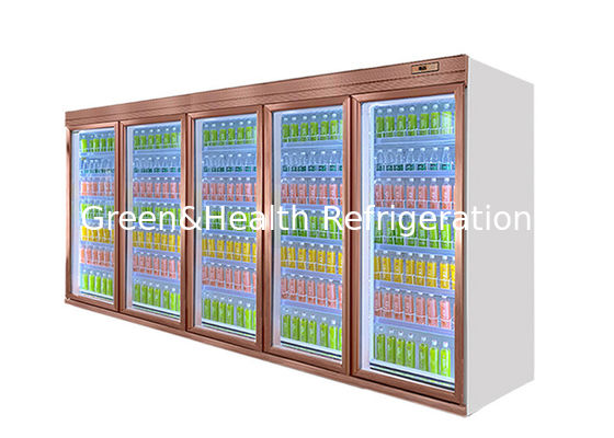 vetrina di vetro a distanza Champagne White del frigorifero della bevanda della porta 2250L