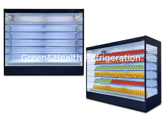 Il refrigeratore aperto di Multideck dell'aletta di alluminio efficiente della metropolitana di rame automatico disgela