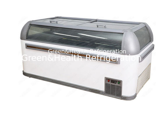 Sistema di scongelamento automatico Display Isola Freezer Per Supermercato 800L