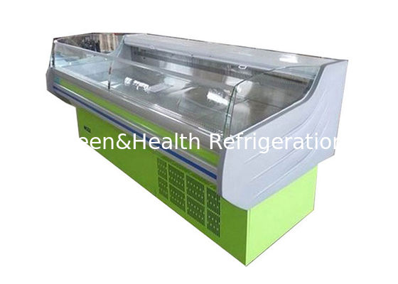 Pesce Carni di mare Display Table Frigorifero Vitrina Per Supermercato Congelatore Orizzontale