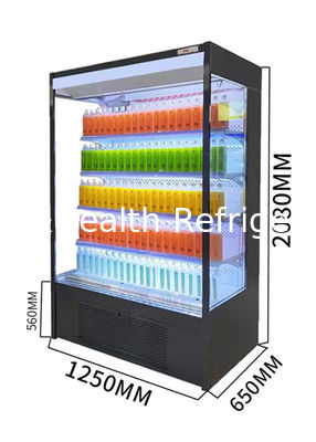 3.2KW Supermercato Open Chiller Vegetable Display Rack Refrigerato Conto Top Passthrogh