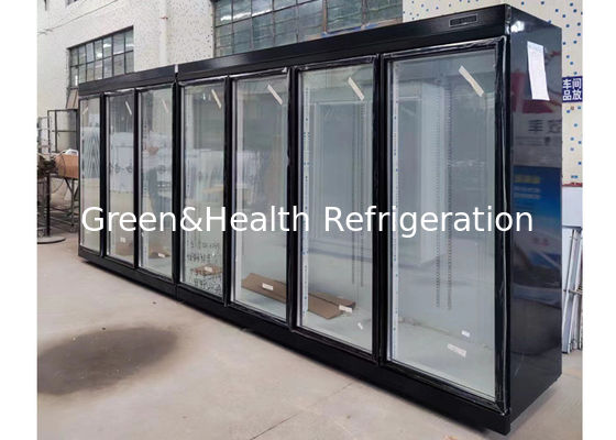 Porta di vetro frigorifero per bevande fredde frigorifero per bevande commerciali ventilatore di raffreddamento