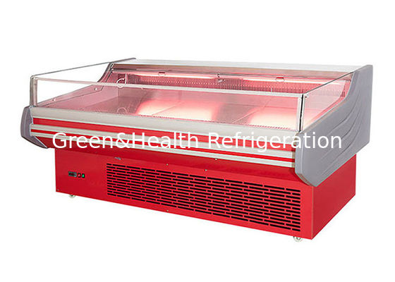 Vitrine di carne fresca in vetro aperto per il commercio