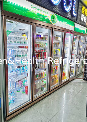 748L porta di vetro frigorifero bevande apparecchiatura di refrigerazione ventilatore raffreddamento