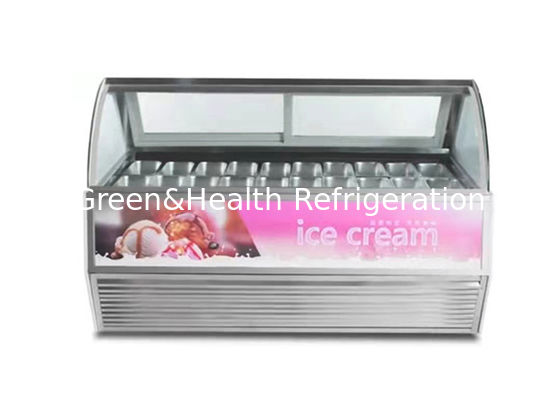 Supermercato Display gelato 10 / 12Pans Freezer Gelato Display Freezer