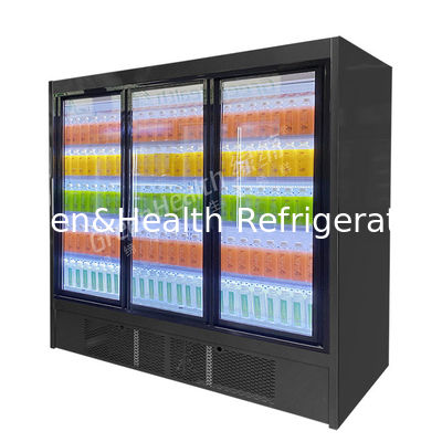 Frigorifero commerciale multi-deck Oprn Chiller Display con porte scorrevoli in vetro