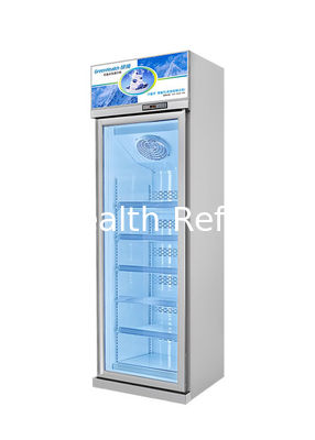Porta di vetro multifunzionale Commercial Vertical Freezer Display per bevande e latte