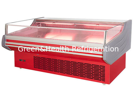 Green Health Grande modello commerciale Una vetrina di carne fresca Freezer profondo frigorifero