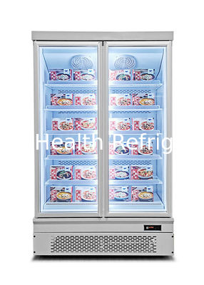 Grandi Commerciale Bottom Mount Verticale Display Freezer Porta di vetro per il cibo