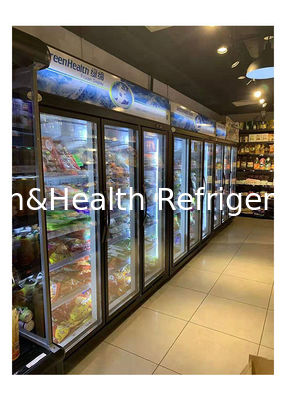 444L Commercial Display Freezer Multi Glass Door Fridge Multifunzione