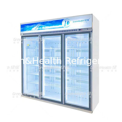Convertitore di frequenza Commerciale vetro display Freezer con luce a LED