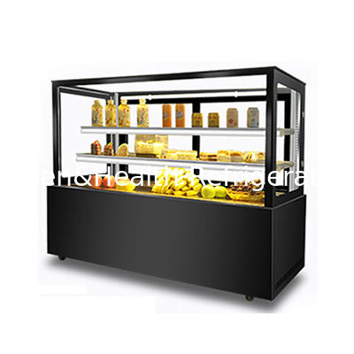1.5m Color nero Torta vetrina Panetteria Display Ristorante Torta di marmo Chiller